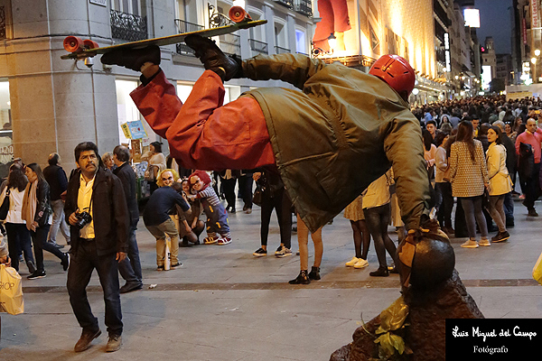 Estatua viviente tomada por uno de los fotógrafos profesionales de Madrid